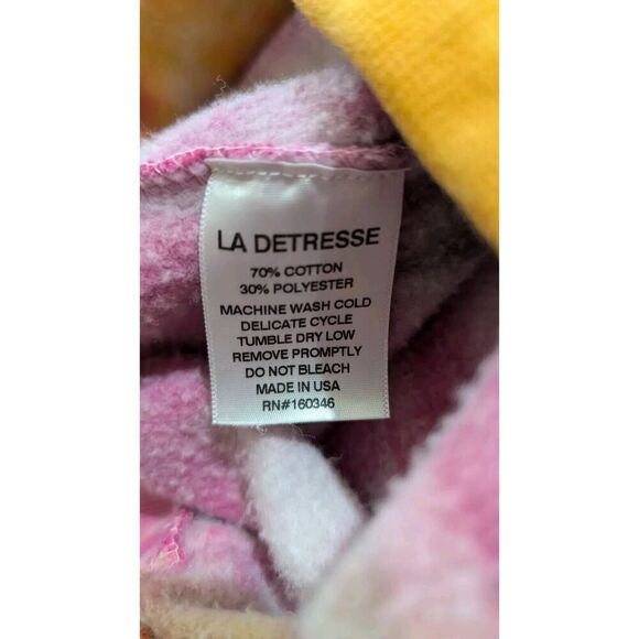 La Detresse Tie Dye Strawberry Fields Cut Off Sweat Shorts Size Small - Picture 4 of 4